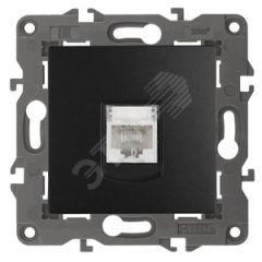 Розетка RJ45, Эра Elegance, антрацит, 14-3107-05 ЭРА Б0034306