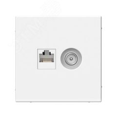 ARTGALLERY розетка двойная ТВ + компьютерная RJ45, кат. 5Е, белый SE (Systeme) GAL000189
