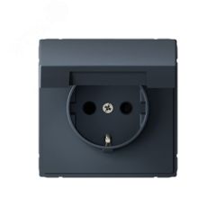 ARTGALLERY розетка с заземл. со шторк. с крышкой, 16А, IP20, механизм, грифель SE (Systeme) GAL000746