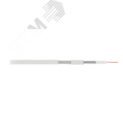 Кабель коаксиальный RG-6 (75 Ом) одножильный CCS внутренний PVC бел 100м NETLAN UEC-C2-32123A-WT-1