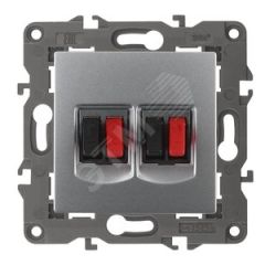 Розетка аудио двойная, Эра Elegance, алюминий, 14-3112-03 ЭРА Б0034328