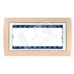 Рамка с суппортом на 5 узких модулей S82C крем - слоновая кость Simon 82651-31