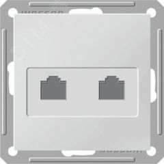 W59 Розетка двойная компьютерная скрытая в рамку белая SE (Systeme) RSI-251KK5E-1-86