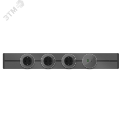 MultiTrack Розетка универс. круглая 13А/250В Графит SE (Systeme) MTK13002G