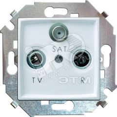 15 Розетка R-TV-SAT одиночная винтовой зажим белый Simon 1591466-030