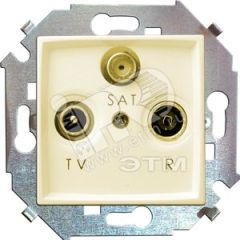 15 Розетка R-TV-SAT одиночная винтовой зажим слоновая кость Simon 1591466-031