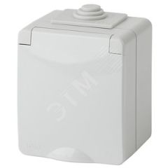 Розетка 2P+E IP65, шторки, 16A-250В, ОУ, Эра Эксперт, серый, 11-2602-03 ЭРА Б0035990