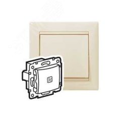 Выключатель одноклавишный, с подсветкой, в рамку, слоновая кость Daccord/Legrand 695601