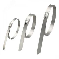 Стяжка неразъемная стальная, коррозионно-стойкая (нержавеющая сталь 304L), 150x4.6x0.3мм, (100 шт) Cabeus MTL-150