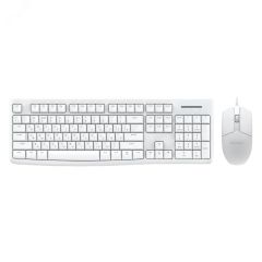 Комплект клавиатура + мышь проводной, USB белый Dareu MK185 White