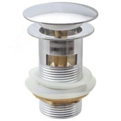 выпуск - донный клапан для умывальника 1 1/4', клик-клак с переливом (круглый) MasterProf ИС.110368