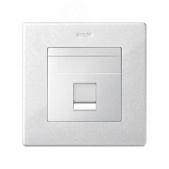 Розетка телефонная RJ11 цвета алюминий S24 Harmonie Simon 2410480-033