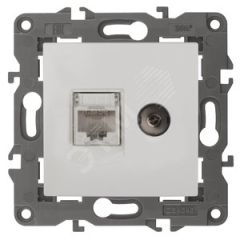 Розетка RJ45+TV, Эра Elegance, белый, 14-3110-01 ЭРА Б0034314