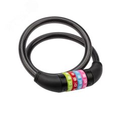 Замок тросовый кодовый взломостойкий для велосипедов и колясок 65 см черный REXANT 79-0266