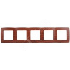 Рамка на 5 постов, Эра12, вишня, 12-5005-08 ЭРА Б0014788