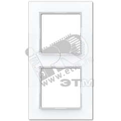 Рамка 2-я для горизонтальной/вертикальной установки  Серия- ACreation  Материал- дуропласт  Цвет- белый JUNG AC582WW