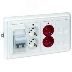 Connect Рамка на 4 S-модуля к монт.коробкам SM450, SM460, Сима Класик, белый Simon SM402-9