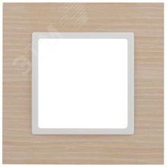 Рамка на 1 пост, дерево, Эра Elegance, белён.дуб-бел (10/50/3200) 14-5301-01 ЭРА Б0049148