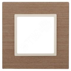 Рамка на 1 пост, дерево, Эра Elegance, ясень+сл.кость, 14-5301-07 ЭРА Б0034566