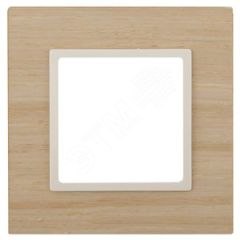 Рамка на 1 пост, дерево, Эра Elegance, клён+сл.кость, 14-5301-11 ЭРА Б0034570