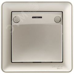 W59 Выключатель карточный одноклавишный скрытый с индикацией шампань SE (Systeme) VS616-051-48