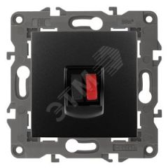 Розетка аудио, Эра Elegance, антрацит, 14-3111-05 ЭРА Б0034324