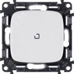 Valena ALLURE Переключатель 10АХ 250В с подсветкой с лицевой панелью безвинтовые зажимы белый LEGRAND 752726
