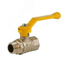 Кран шаровой латунь газ Ду 25 Ру40 ВР/НР полнопроходной рычаг 115033 ГАЛЛОП 107-9713