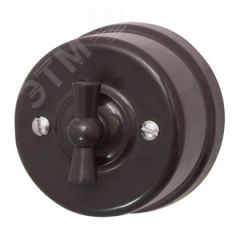 Выключатель Лизетта Перекрестный, пластик, цвет Коричневый Бирони B1-203-22