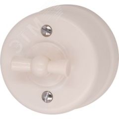 Выключатель Лизетта Перекрестный, пластик, цвет Песочное золото Бирони B1-203-24