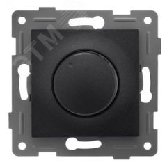 Bravo диммер, 500 W, с накладкой и воротком, скрытая установка.  графит. GUSI Electric С10Д6-010