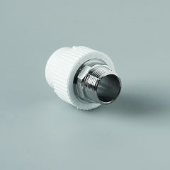 Муфта комбинированная 40 х 1 1/2' НР под ключ полипропиленовая PPR белый PRO AQUA PA23521P