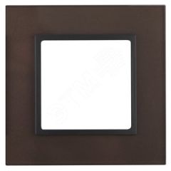 Рамка на 1 пост, стекло, Эра Elegance, бронза+антр, 14-5101-13 ЭРА Б0034475