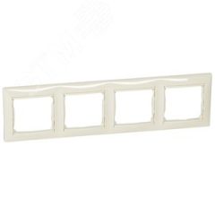 VALENA Рамка горизонтальная 4 поста слоновая кость Daccord/Legrand 695634