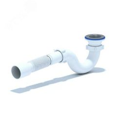 Сифон для душевого поддона 1 1/2'x90, h=65 с переходной трубой 45' 40/50 хром АНИ пласт E321C