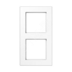 Рамка 2-я для горизонтальной/вертикальной установки  Серия- A550  Материал- термопласт. Цвет- белый JUNG A5582BFWW