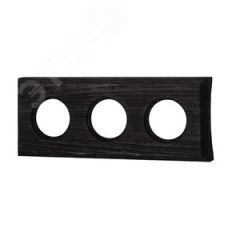 Шедель Рамка 3 постовая (Угольно-черный на бревно 260мм) скрытый монтаж Бирони BF4C26-630-119
