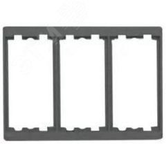 Connect Рамка для настенных блоков Сима Классик на 3 S-модуля, графит Simon SM302-14