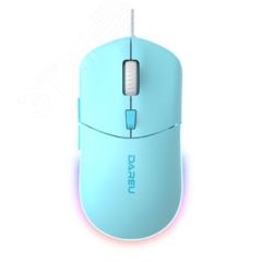 Мышь проводная 800-6400 dpi, подсветка RGB, 1.8 м, голубой Dareu LM121 Blue