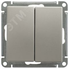 W59 Переключатель двухклавишный, 10АХ, механизм, шампань SE (Systeme) VS610-256-4-86