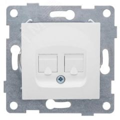 Ugra Розетка компьютерная RJ45, двойная, скрытая установка.  жемчуг GUSI Electric С11К2-028