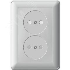 W59 Розетка двойная скрытая без заземления 16А шампань SE (Systeme) RS16-254-48