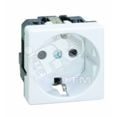 Розетка 2P+E Schuko со шторками, винтовой зажим, 16А 250В, S27, сл.кость Simon 27472-62