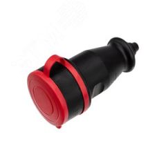 Розетка переносная влагозащищенная с крышкой, 3Р+РЕ, 32 А, IP44 каучук, REXANT REXANT 111-012