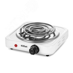 Плита элеKTрическая KT-175, мощность 1000 Вт, цвет белый KITFORT КТ-175