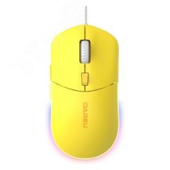 Мышь проводная 800-6400 dpi, подсветка RGB, 1.8 м, желтый Dareu LM121 Yellow