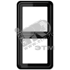 Рамка 2 поста универсальная черная JUNG CD582SW