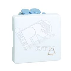 Кнопка клавишная звонок, 10А 250В, S27 слоновая кость Simon 27150-62