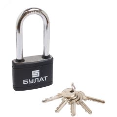 Замок навесной БУЛАТ ВС 366-01 ПЛ чугунный в пластике 5кл. d=10,5мм ПТК 14516