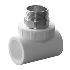 Тройник полипропиленовый PPR комбинированный  НР  40 х 1 1/4'' Политэк 9510004014